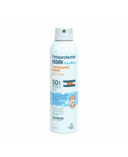 ISDIN FOTOPROTECTEUR PÉDIATRICS TRANSPARENT SPRAY WET SKIN SPF 50+ (200ML)